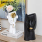 Kreative nordische Vase, Kunst für Wohnzimmer, Weinschrank, Dekor, Schrank, Couchtisch, Blumenarrangement, Harzvase, Geschenk, Heimdekoration