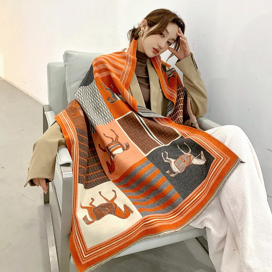 Damen  Winter Kaschmirschal Design, Warme Pashmina Decke