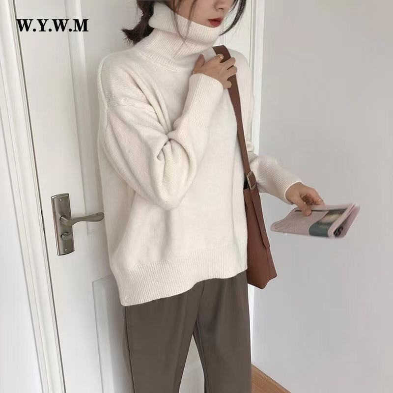 Kaschmir eleganter Rollkragen Damen Pullover weich gestrickt
