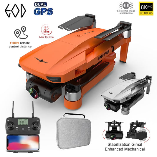 2022 Neue GPS Drohne 4k Profesional, 8K HD Kamera 2-Achsen Gimbal Anti-Shake Luftbildfotografie Brushless Faltbarer Quadcopter 1.2km