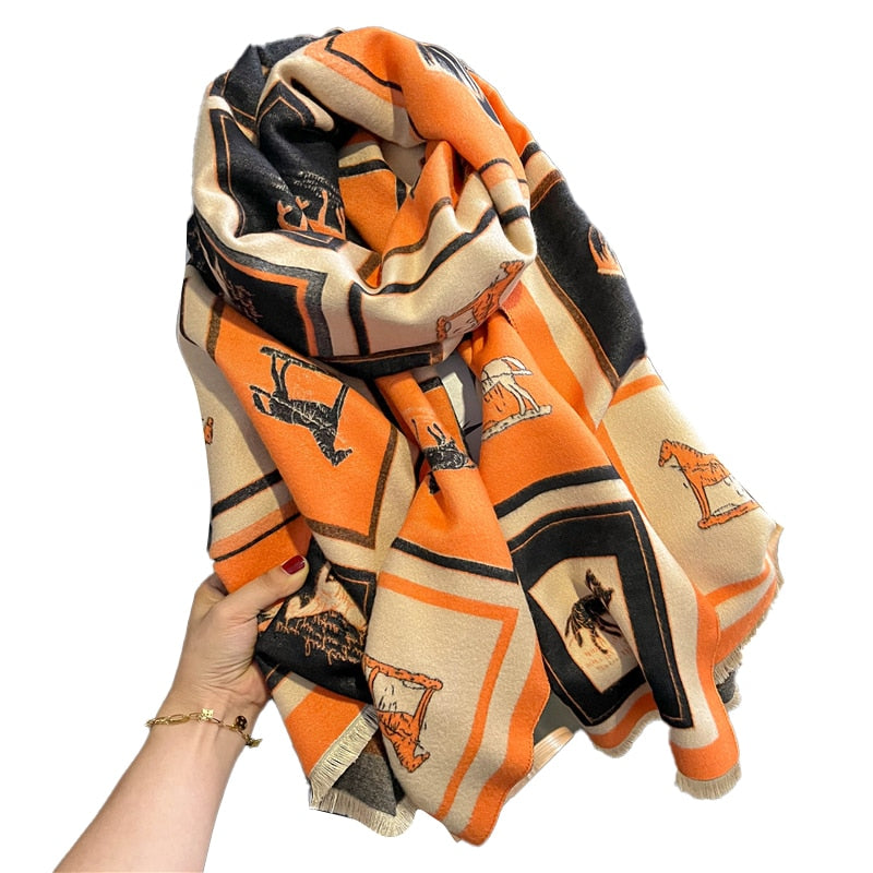 Damen  Winter Kaschmirschal Design, Warme Pashmina Decke