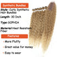 7 Stück / Lot Curly Hair Bundles mit Verschluss, Synthetische Hair-extensions