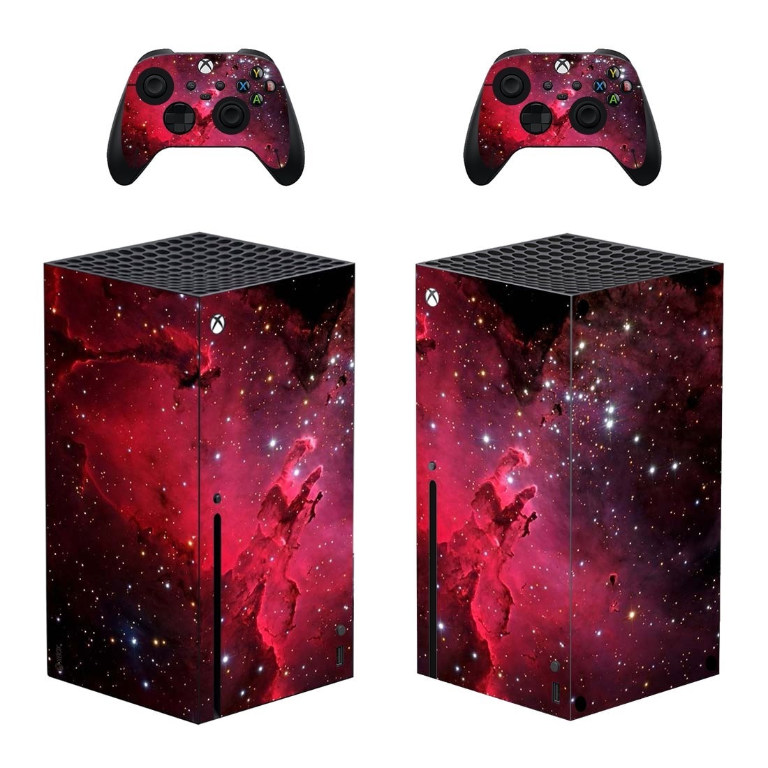 Aufkleber für Xbox Series X, Skin Cover für Xbox Series X, Konsole und 2 Controller