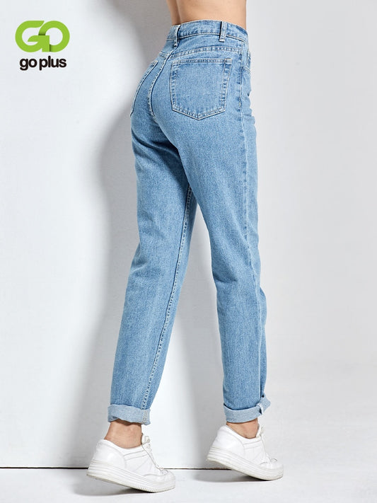 2023 Harem Jeans Hosen Vintage Hohe Taille für Damen