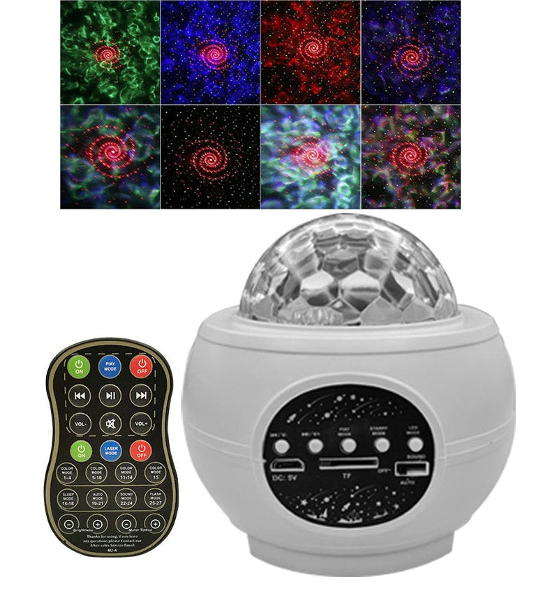 LED Sternenhimmel Projektor Nachtlicht Galaxy Star Projektor Ocean Wave, Nachtlampe mit Musik Bluetooth Lautsprecher für Kinder