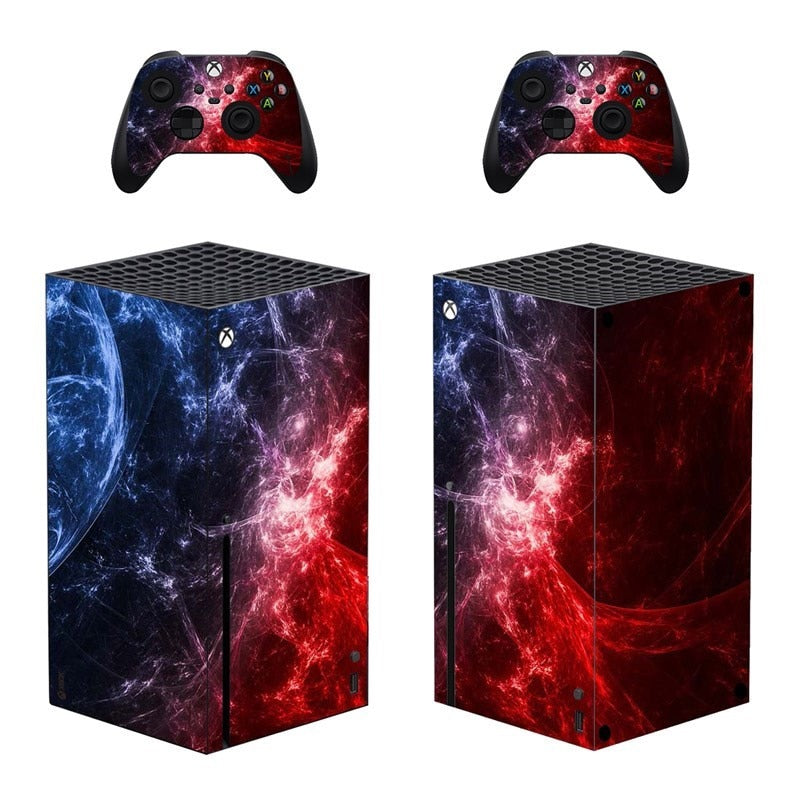Aufkleber für Xbox Series X, Skin Cover für Xbox Series X, Konsole und 2 Controller