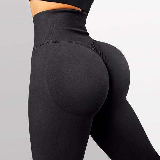 2023 Nahtlose Gestrickte Fitness GYM Hosen, Damen Hohe Taille Nude Yoga Hosen