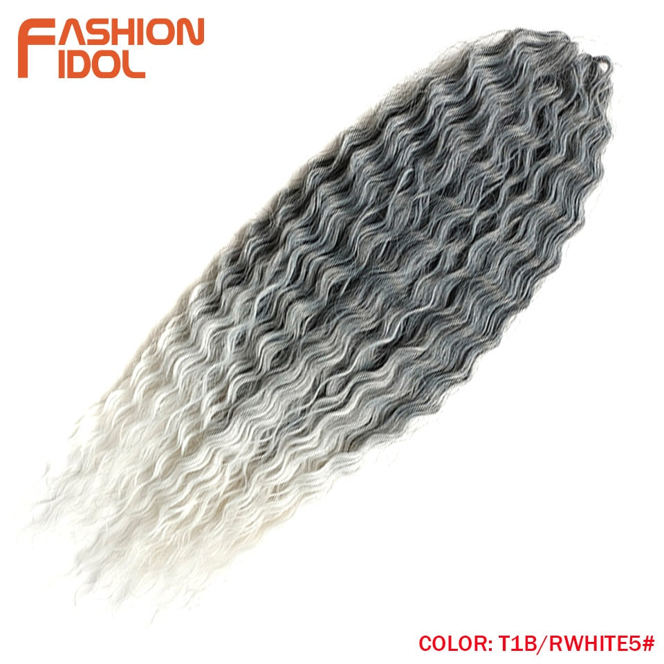 Ariel Curl Hair Wasserwelle Twist Crochet Hair Synthetic Braid Hair Ombre Blonde Pink 22 Inch Deep Wave Braiding Hair Extension