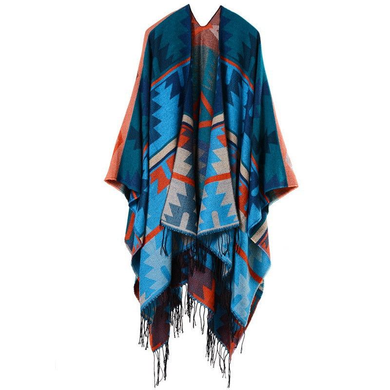 Nachahmung Kaschmir Damen, Schal Winter Warme Schal Wrap Bequeme Weibliche Gestrickte Dicke Decke