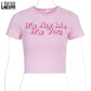 Nette Cartoon Prited T-Shirts, Lustige Teufel Kind Print Crop Top 90er Jahre, Kurzarm Sommer Mädchen T-shirt