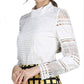 Casual Damen langarm Chiffon-Bluse