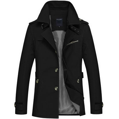 Herren Business Jacke, Lange Baumwolle Windjacke
