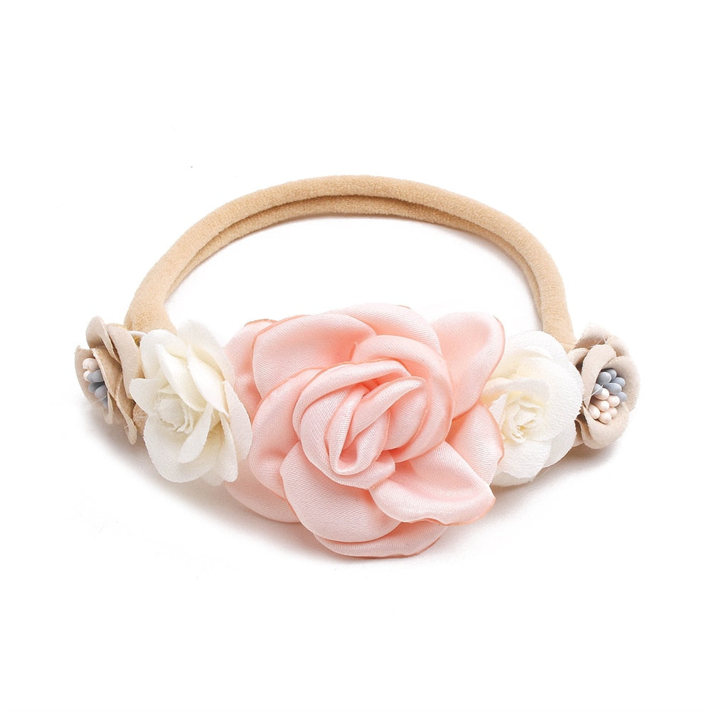 Baby Mädchen Stirnband Nettes Baby elastisches Haarband Neugeborenen Kopf Blume, Kleinkind Stirnband, Kopfbedeckung Kinder Zubehör