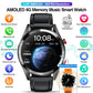 2022 neue 454 * 454-Bildschirm-Smartwatch zeigt immer die Uhrzeit an Bluetooth-Anruf, Lokale Musik-Smartwatch für Herren, Android-TWS-Kopfhörer