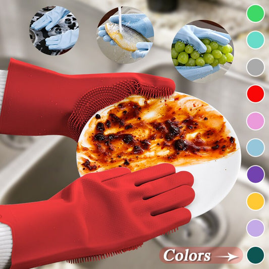 Magic Pet Grooming Handschuhe aus Silikon Spülhandschuhe für Haushalt, Auto, Gummi Küche für Reinigungswerkzeug
