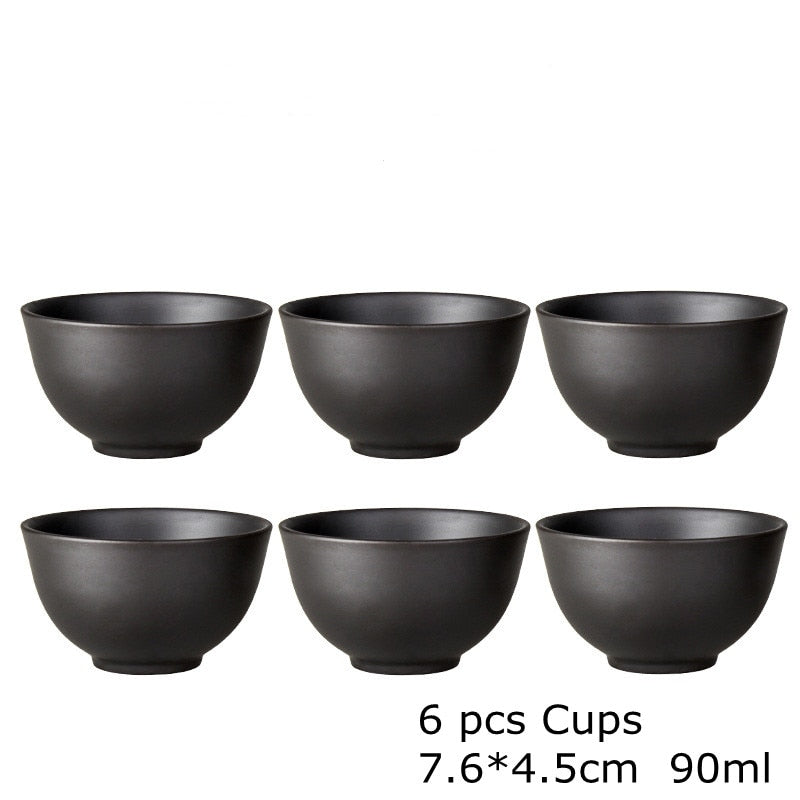 Große Kapazität handgefertigte Teekannen Yixing Lila Ton, Exquisite, handgefertigte, berühmte, chinesische Yixing-Teekanne und Tassen-Set