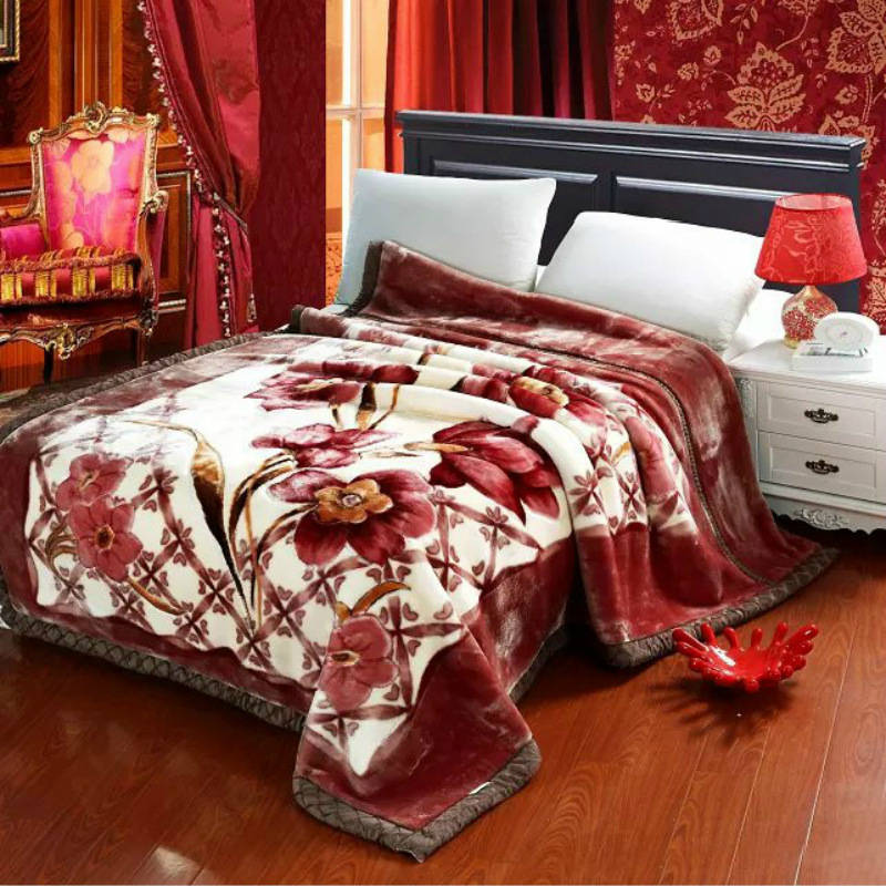 2–6 Kilogramm dicke, warme, flauschige, superweiche Rascheldecken, doppellagige Winter-Nerzdecke, fette Quilts, einzelne Decke in doppelter Größe