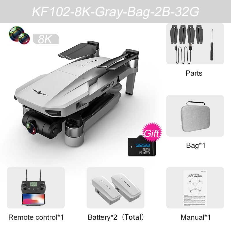 2022 Neue GPS Drohne 4k Profesional, 8K HD Kamera 2-Achsen Gimbal Anti-Shake Luftbildfotografie Brushless Faltbarer Quadcopter 1.2km