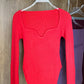Frauen Quadratischer Kragen Langarm Pullover, gestrickter Pullover Frühling / Sommer