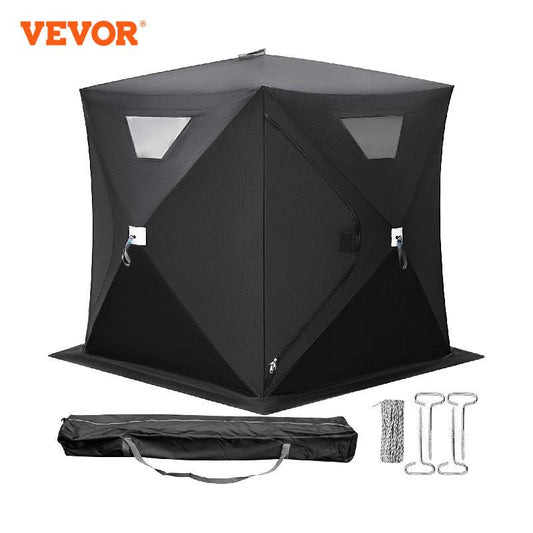 2-Personen-Oxford-Gewebe VEVOR Eisangelzelt, warme Markise, Pop-Up,  wasserdicht, winddicht, Vordach für Winterangeln, Camping, Wandern