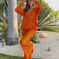 2-teilige Damen-Hosen mit weitem Bein, Anzug und drapiertes Hemd