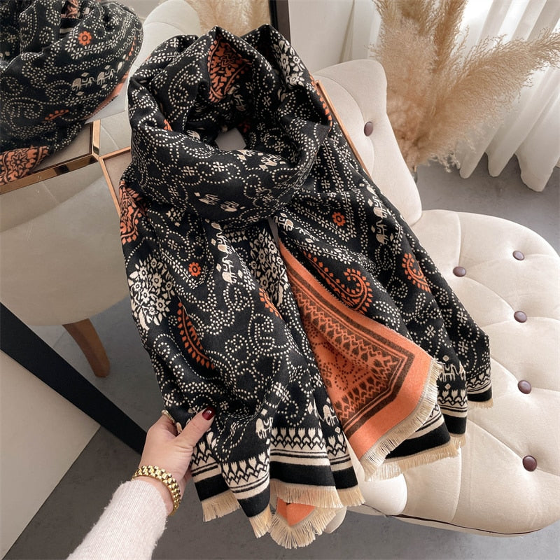 Damen  Winter Kaschmirschal Design, Warme Pashmina Decke