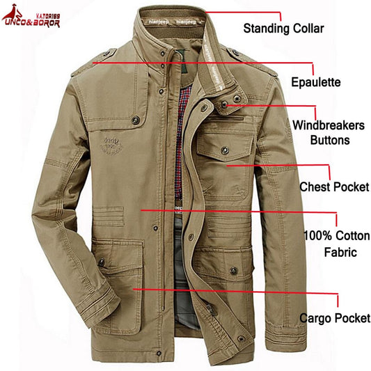 Neue 100% Baumwolle Herren Jacken, Military Cargo Jacken