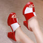 Block Square Heel Plateau Hausschuhe für Damen, Büroschuhe Sommer 2023 Open Head High Heels