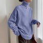 Kaschmir eleganter Rollkragen Damen Pullover weich gestrickt