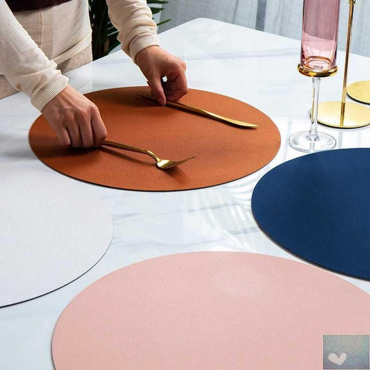 Küchen-Esstischmatten Isolierung, ölbeständiges Leder, Tischset, westliches Essen, Esszimmer