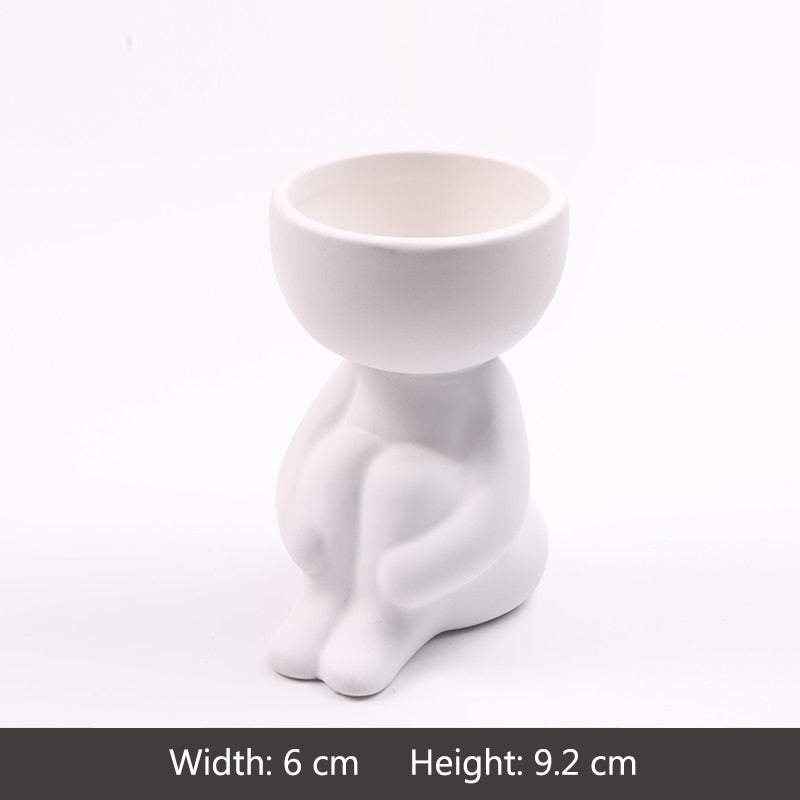Personalisierter Keramik-Blumentopf, Handgefertigte Handwerkvase für Heimdekoration