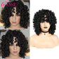 Afro Kinky Curly Synthetische Perücke Lila Perücke Curly Perruque Bob Synthétique, Kurze Perücken Für Schwarze Frauen, 3/4 Halbperücke Hitzebeständig