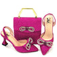 Damen-High-Heel-Spitzzehen-Sandalen, neuestes italienisches Design, Schuhe und Taschen-Set
