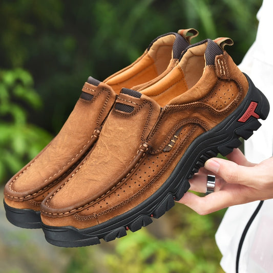 Männer Casual Kuh Lederschuhe, Hohe Qualität Vintage 100% Echtes Lederschuhe