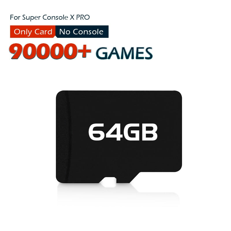 Super Console X PRO-Spielkarte für Super Console X PRO-Videospielkonsolen, integrierte 117000-Spiele für PSP/PS1/NDS/N64