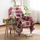 Sofa-Überwurfdecke im europäischen Stil, Baumwollfaden, gestrickte Decke mit Quastengeometrie