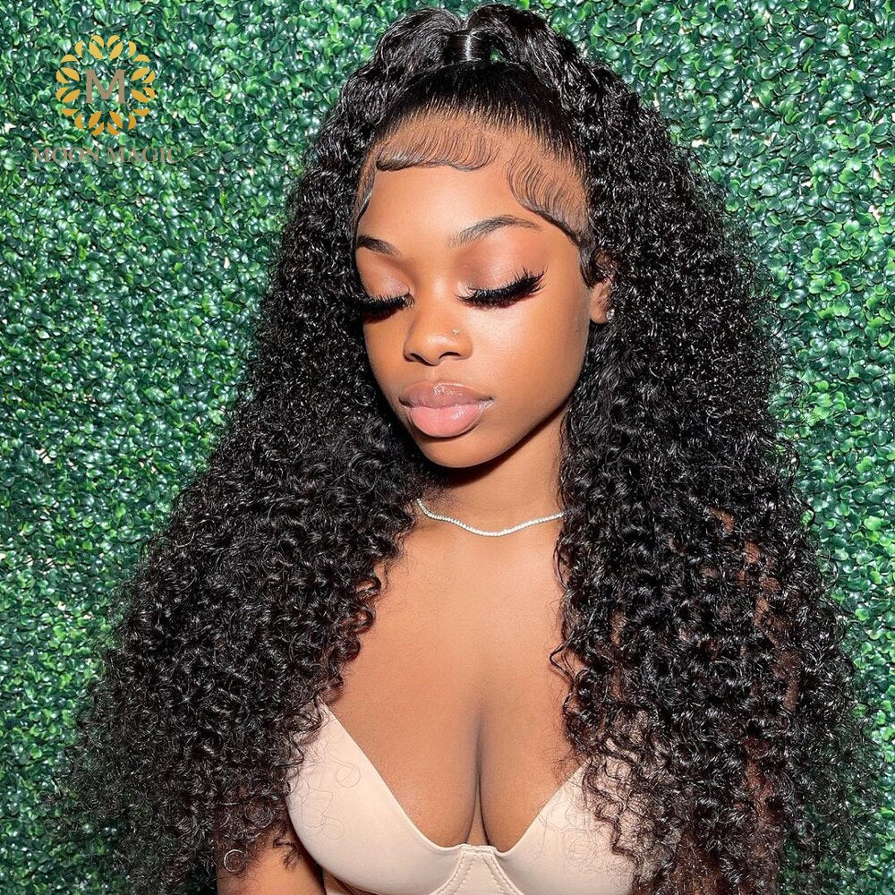 Kinky Curly Perücke Lockiges Echthaar Perücken