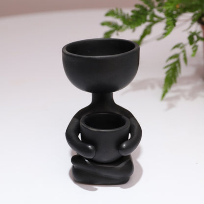 Personalisierter Keramik-Blumentopf, Handgefertigte Handwerkvase für Heimdekoration