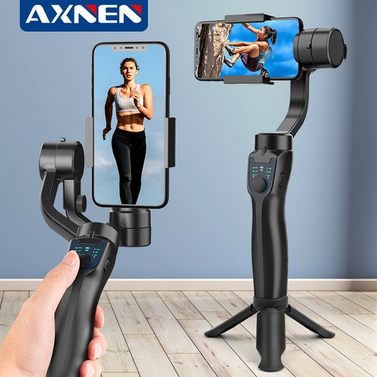 AXNEN F8 3-Achsen Handheld Gimbal Telefonstabilisator, Smartphone-Stativ / Handyhalter für iPhone Android Mobile