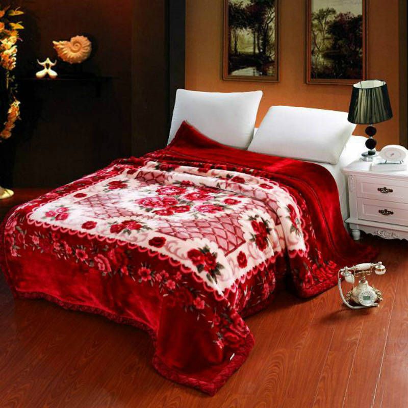 2–6 Kilogramm dicke, warme, flauschige, superweiche Rascheldecken, doppellagige Winter-Nerzdecke, fette Quilts, einzelne Decke in doppelter Größe