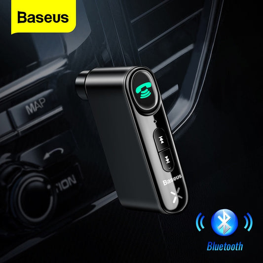 Baseus Aux Auto Wireless Audio Receiver, Auto Bluetooth 5.0 Car Kit Adapter Freisprecheinrichtung Lautsprecher Mit Mikrofon