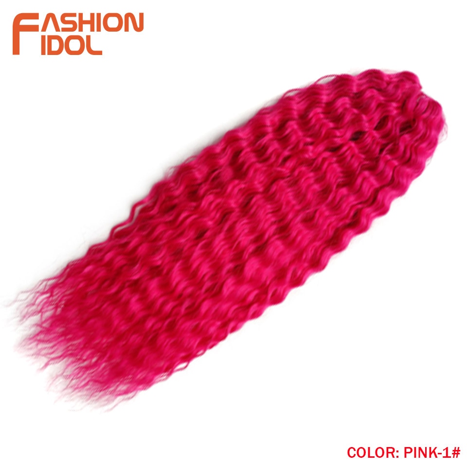 Ariel Curl Hair Wasserwelle Twist Crochet Hair Synthetic Braid Hair Ombre Blonde Pink 22 Inch Deep Wave Braiding Hair Extension