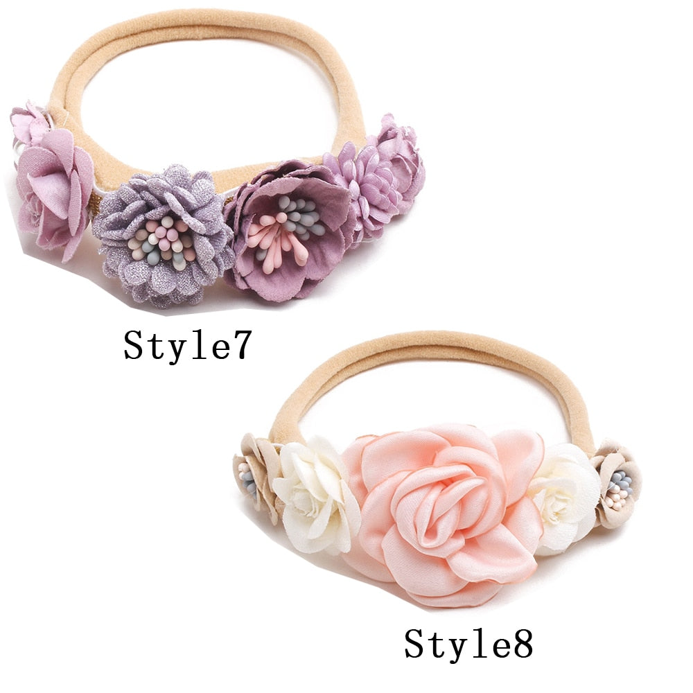 Baby Mädchen Stirnband Nettes Baby elastisches Haarband Neugeborenen Kopf Blume, Kleinkind Stirnband, Kopfbedeckung Kinder Zubehör
