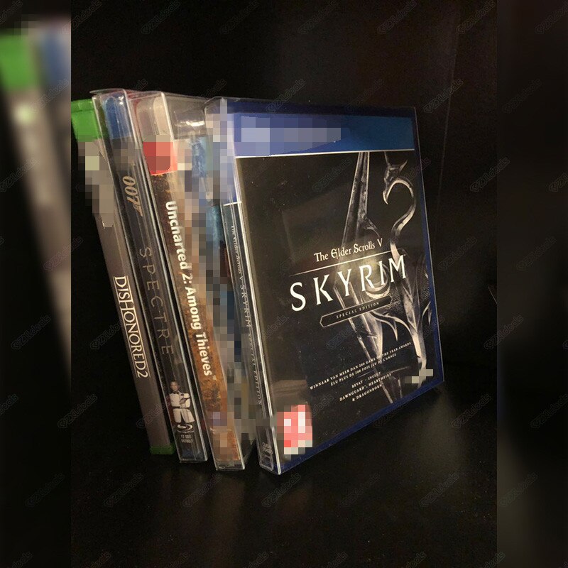Box-Schutzhülle für PS4, Blu-ray, Xbox One & für PS3-Spiele,  benutzerdefinierter durchsichtiger Kunststoffschutz