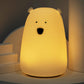 Cute Bär LED Baby Kinder Nachttischlampe aus Silikon mit Touch Sensor, Tap Control