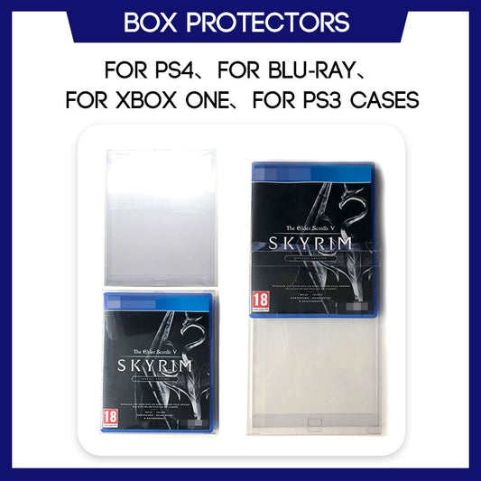 Box-Schutzhülle für PS4, Blu-ray, Xbox One & für PS3-Spiele,  benutzerdefinierter durchsichtiger Kunststoffschutz