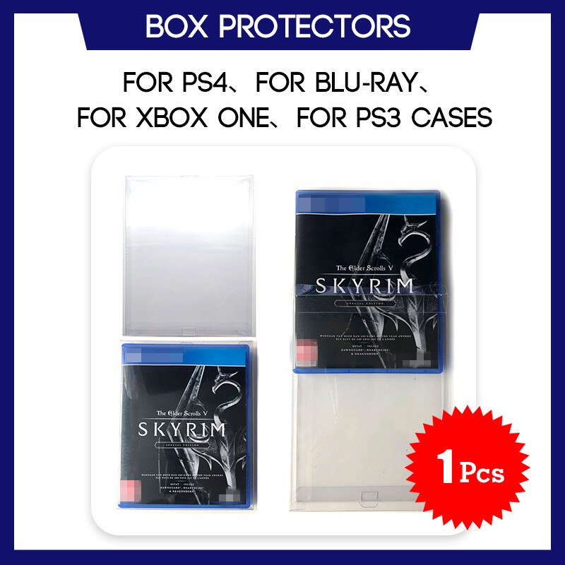 Box-Schutzhülle für PS4, Blu-ray, Xbox One & für PS3-Spiele,  benutzerdefinierter durchsichtiger Kunststoffschutz