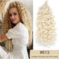 Synthetische Haarverlängerungen für Herbstfrauen Afro Curly Hair Bundles 24 Zoll, Ombre Blonde High Temperature Fiber Hair Weave Bundle
